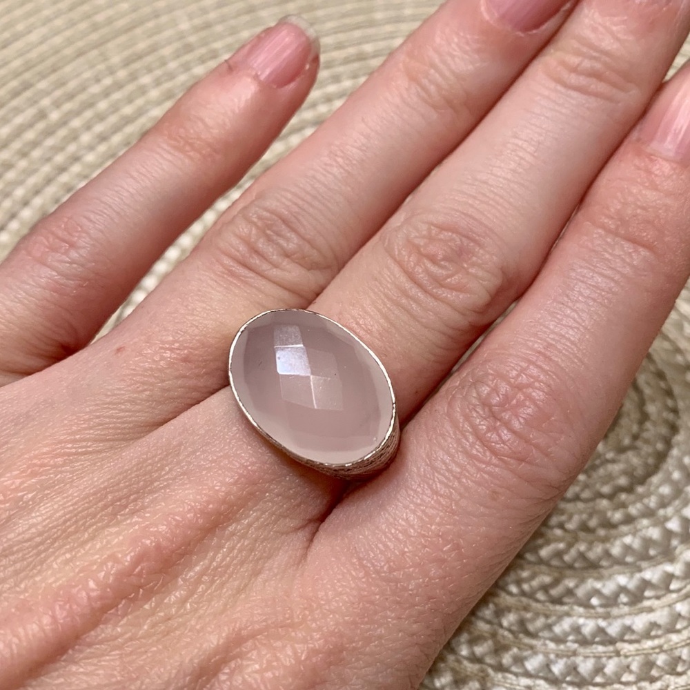 Rose Quartz Sterling Ring